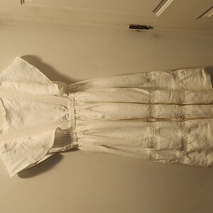 C'ERA UNA VOLTA Girls Size 12 Linen dress Italian Designer